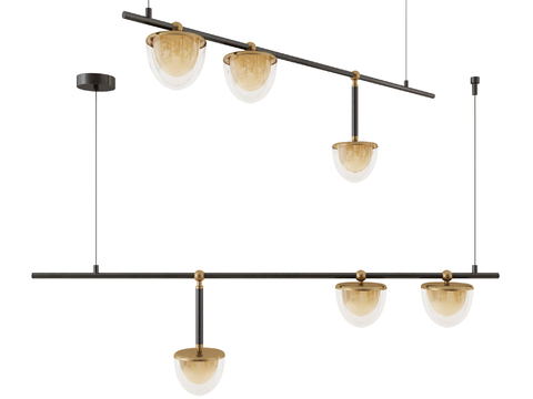 Modern strip chandelier multi-head chandelier