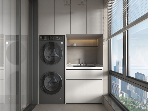 modern balcony cabinet Laundry Cabinet