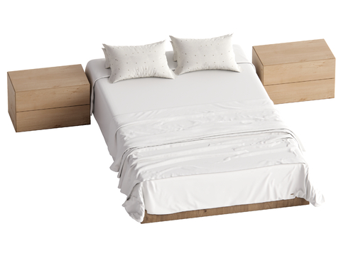 Log Style Double Bed