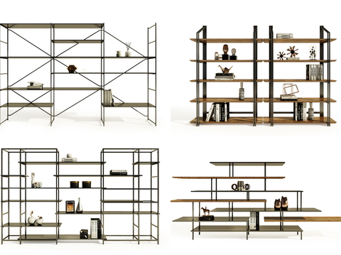 Nordic Bookshelf Storage Rack Decorative Cabinet