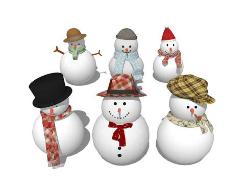 Snowman Sculpture Doll Cartoon Ornaments