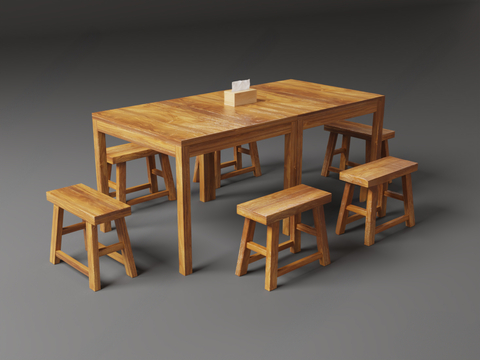 New Chinese Dining Table and Chair Solid Wood Dining Table