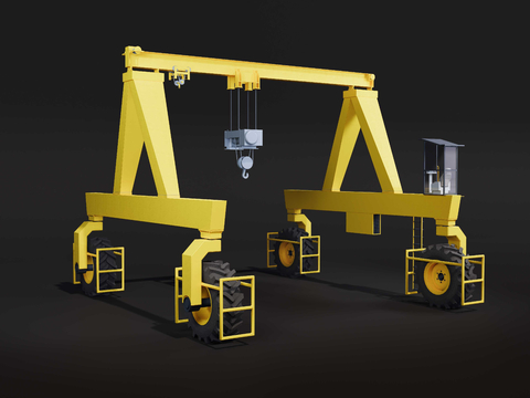 Wheeled gantry crane