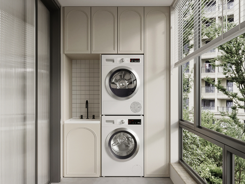 modern balcony cabinet Laundry Cabinet