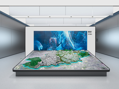 Electronic sand table in multimedia exhibition hall