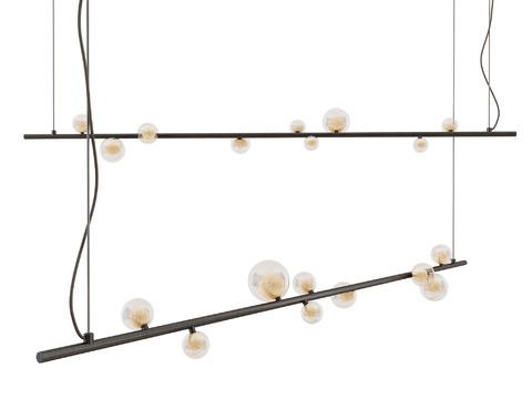 Modern multi-head chandelier