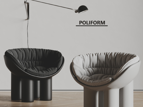 poliform Modern Stool Fabric Stool