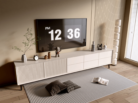 Cream Style TV cabinet