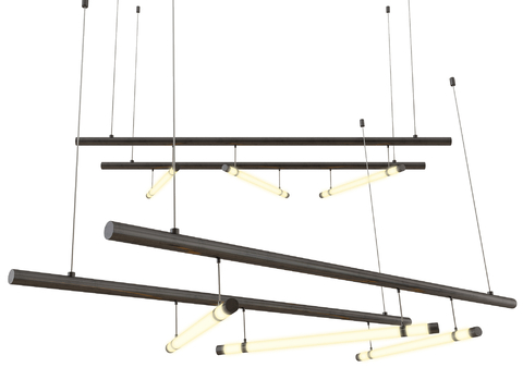 Modern strip chandelier