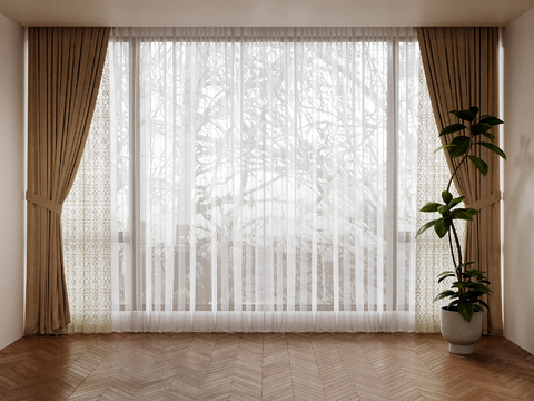 Plain curtain fabric curtain gauze curtain