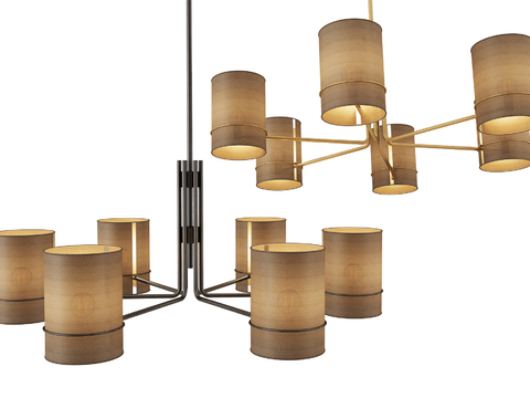 Modern multi-head chandelier