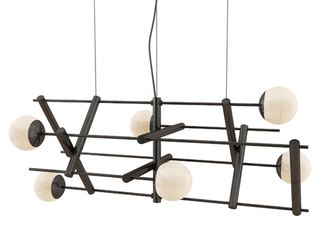 Modern multi-head chandelier