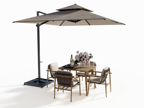 Modern outdoor leisure tables and chairs