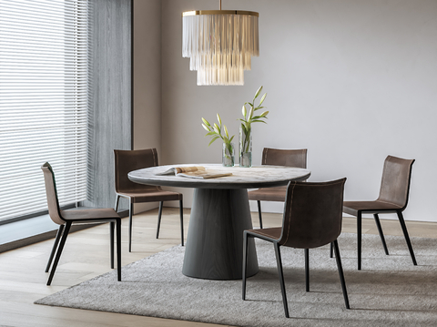 BB Italia Dining Table and Chair Round Table and Chair