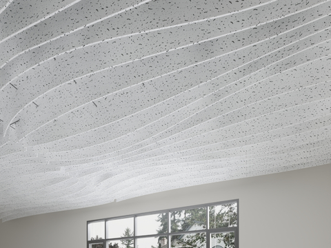 curved ceiling wave board ceiling