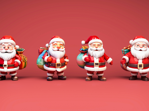 Cartoon ornaments Santa Claus sculpture