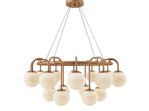 Modern multi-head chandelier