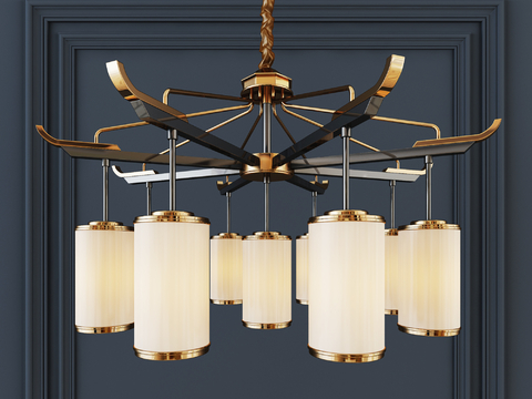 New Chinese multi-head chandelier