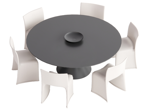 Modern round table and chair dining table and chair