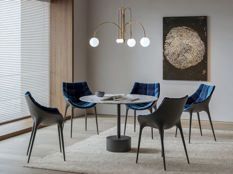 Cassina Dining Table and Chair Round Table and Chair