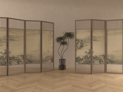 New Chinese Screen Mural Screen Folding Screen