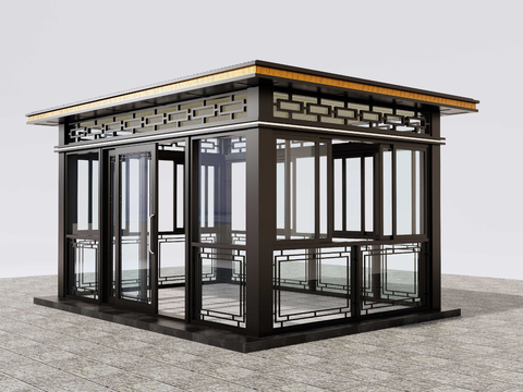 Chinese sun room pavilion