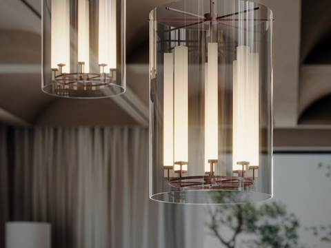 Modern glass chandelier