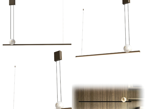 Modern minimalist island chandelier