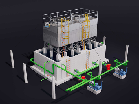 Industrial cooling tower