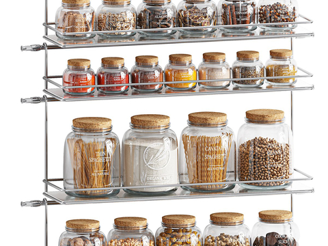 Modern kitchen decoration seasonings bottle glass bottle