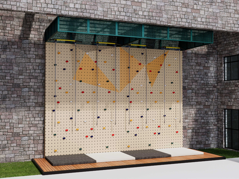 Modern Climbing Wall Rock Climbing Area