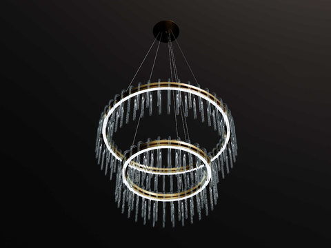 Modern metal glass chandelier