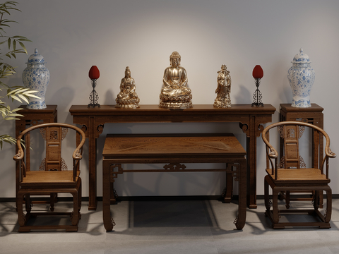 New Chinese-style Buddhist Shrine Buddha Statues