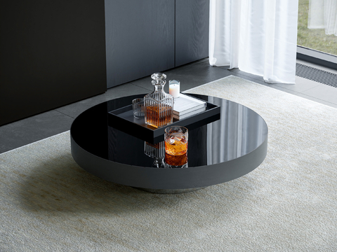 Minimalist coffee table round coffee table