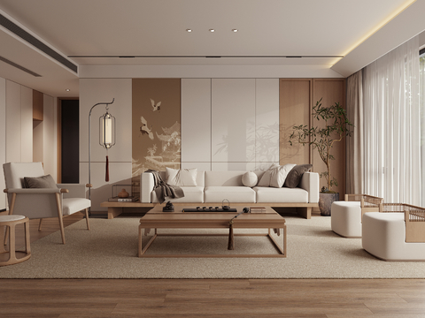 New Chinese Zen Living Room