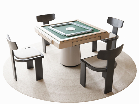 Modern Mahjong Table and Chair