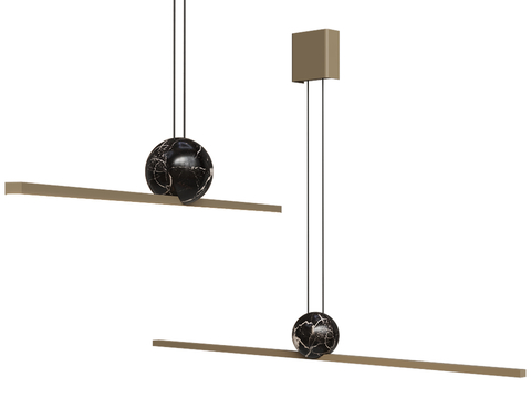 Modern line lamp long chandelier