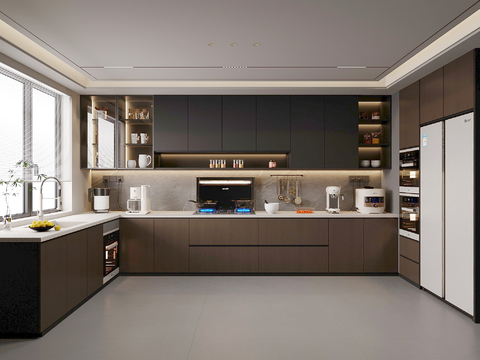 Italian Minimalist Kitchen Cabinets