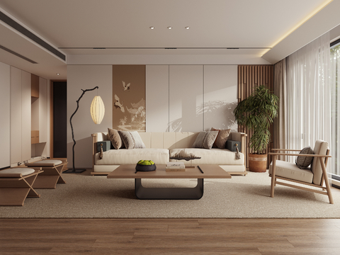 New Chinese Zen Living Room