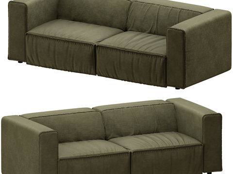 Tofu block sofa Double sofa