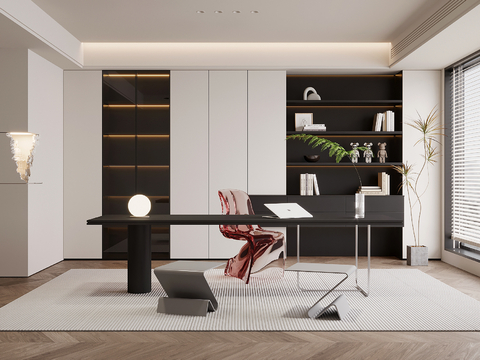 Modern minimalist study