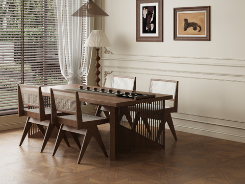 Mid-century Style dining table and chair