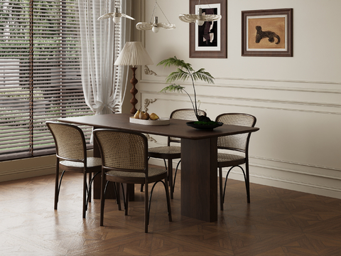 Mid-century Style dining table and chair