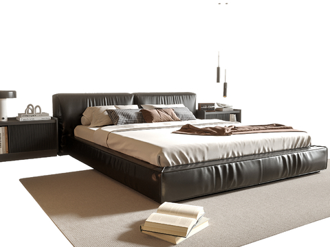 Modern Leather Double Bed