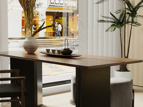 Log Style tea table and chair