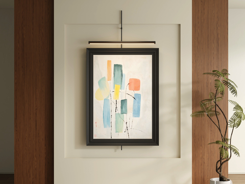 Mid-century Style Decorative Painting