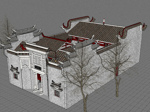 Republic of China style courtyard