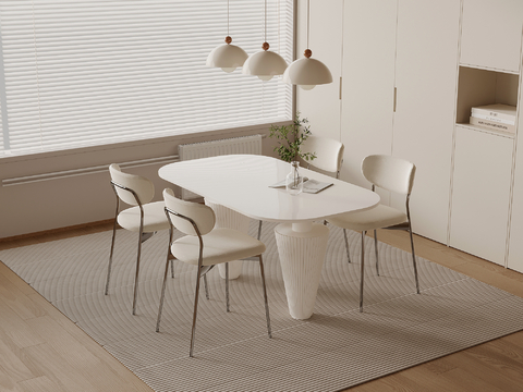 Cream Style dining table and chair