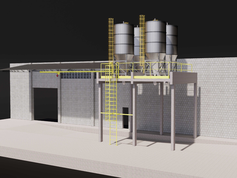 Factory building storage tank