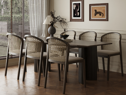 Mid-century Style dining table and chair